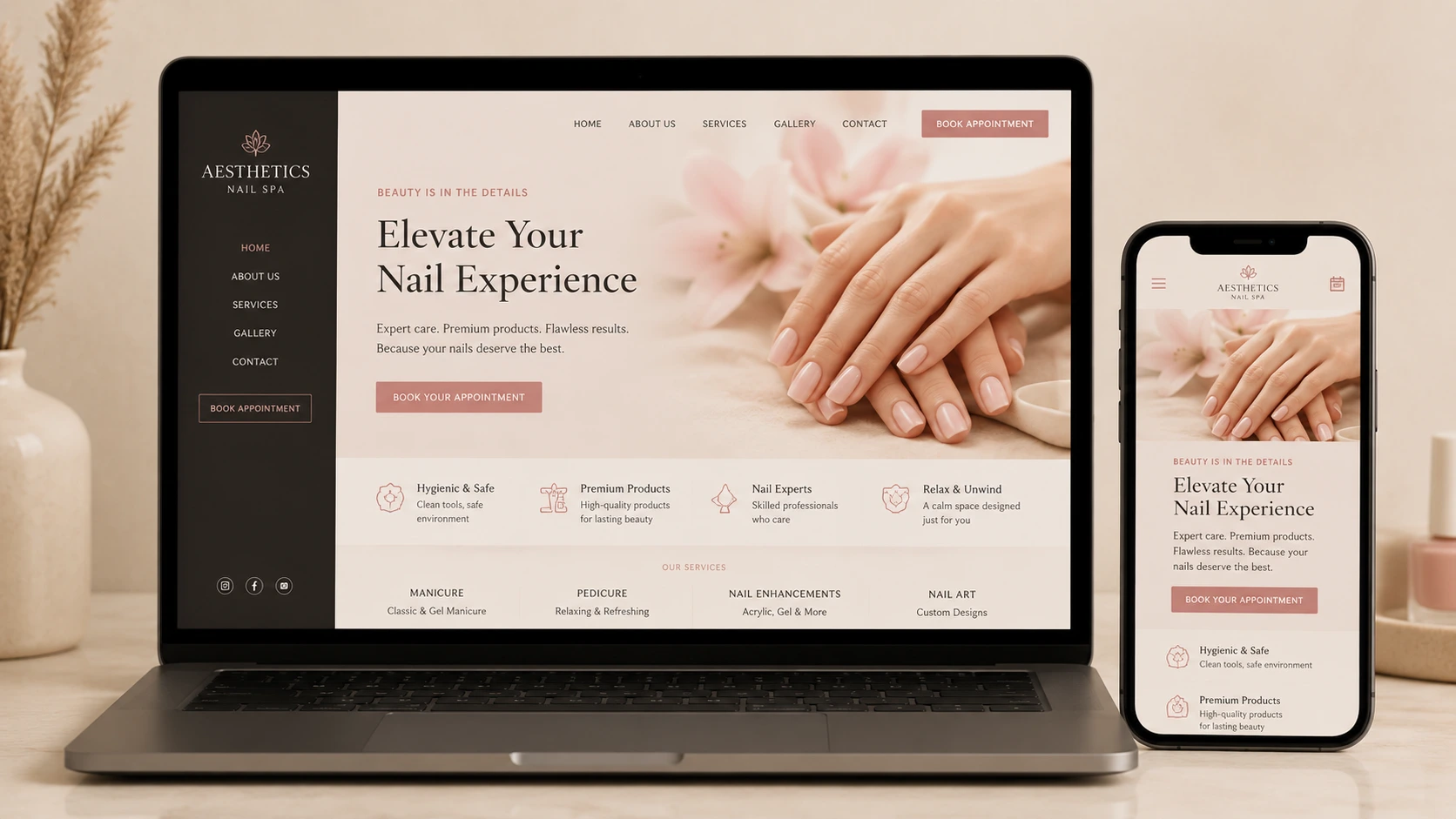 Aesthetics Nail Spa Med Spa Branding